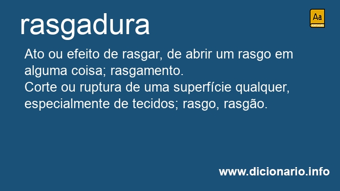 Significado de rasgadura