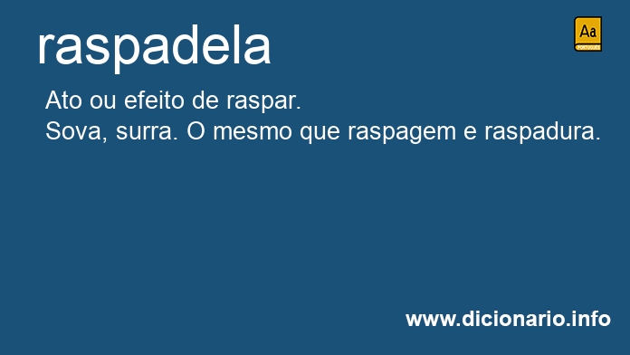 Significado de raspadela