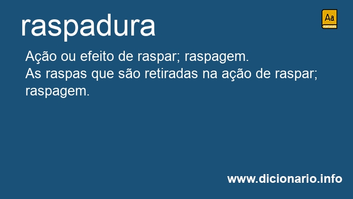 Significado de raspadura