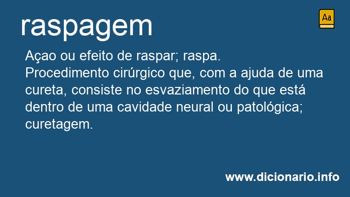 Significado de raspagem