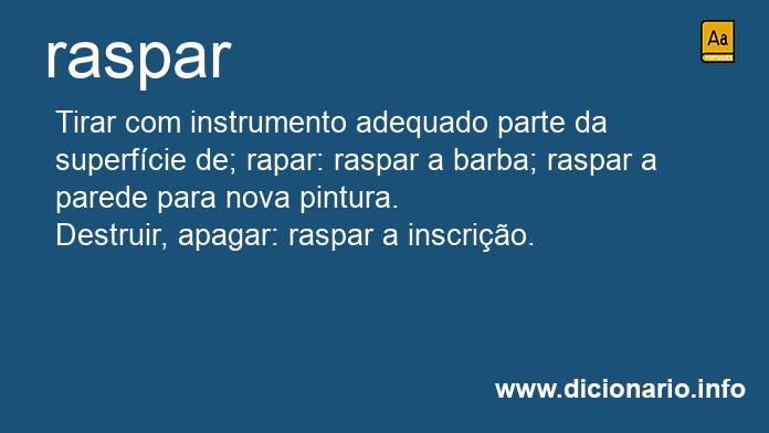 Significado de rasparem