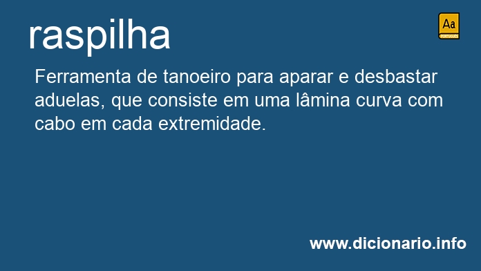 Significado de raspilha
