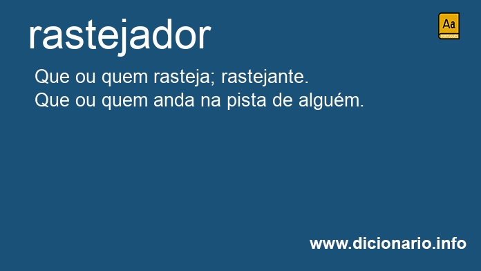 Significado de rastejador