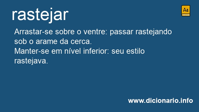Significado de rastejava
