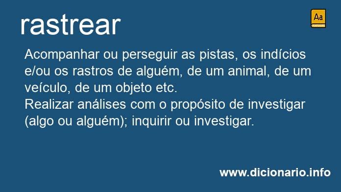Significado de rastrear