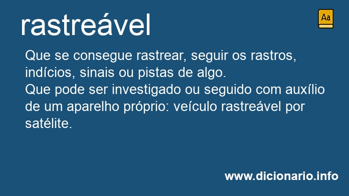 Significado de rastrevel