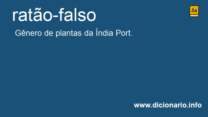 Significado de rato-falso