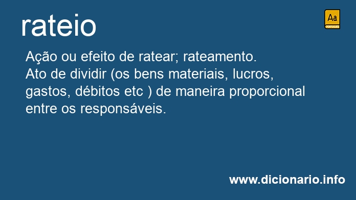 Significado de rateio