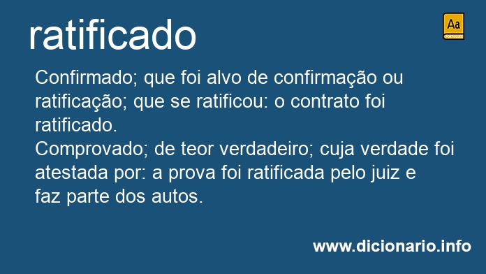 Significado de ratificada