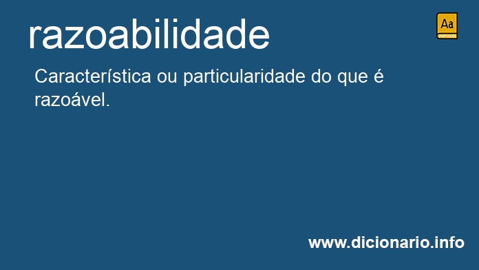 Significado de razoabilidade