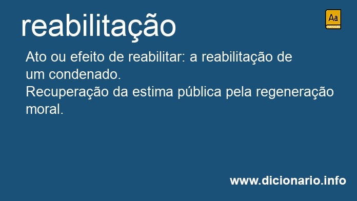 Significado de reabilitao