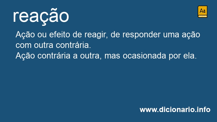 Significado de reao