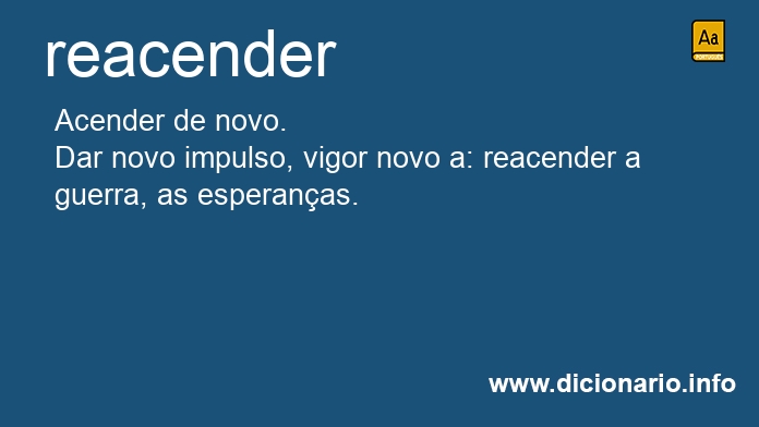 Significado de reacender