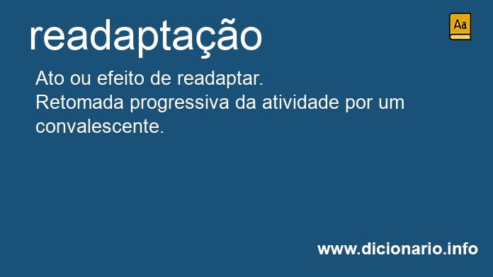 Significado de readaptao