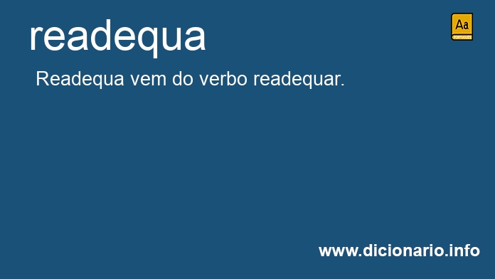 Significado de readequa