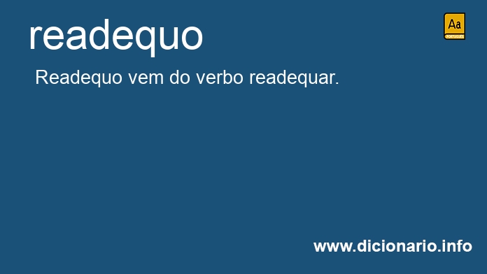 Significado de readequo