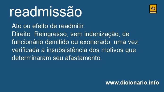 Significado de readmisso