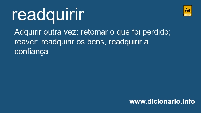 Significado de readquirido