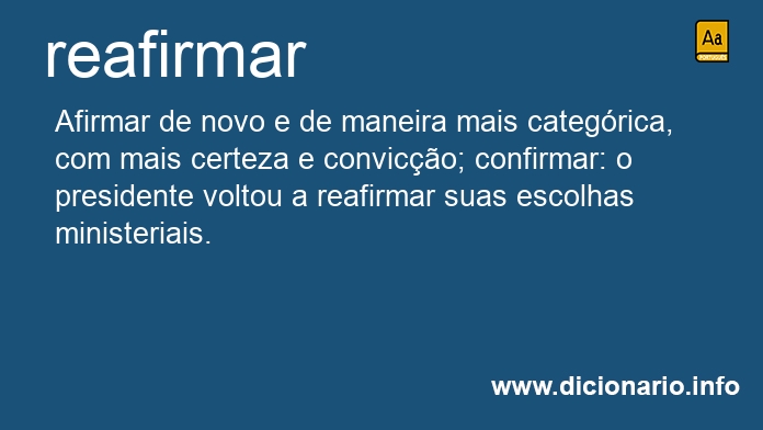 Significado de reafirmaram