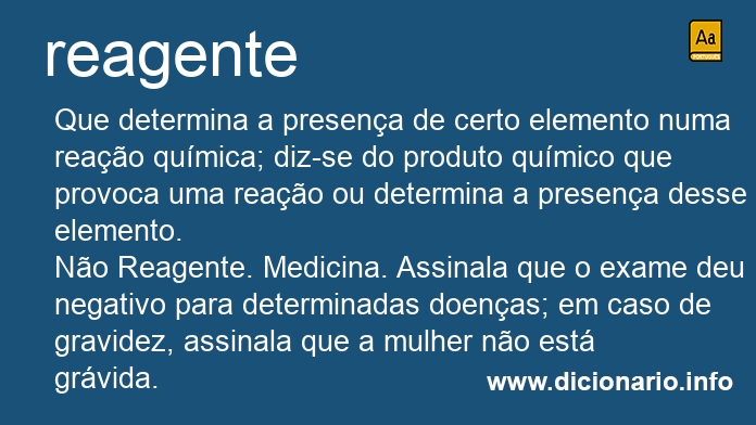 Significado de reagente