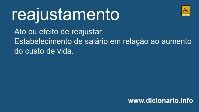 Significado de reajustamento