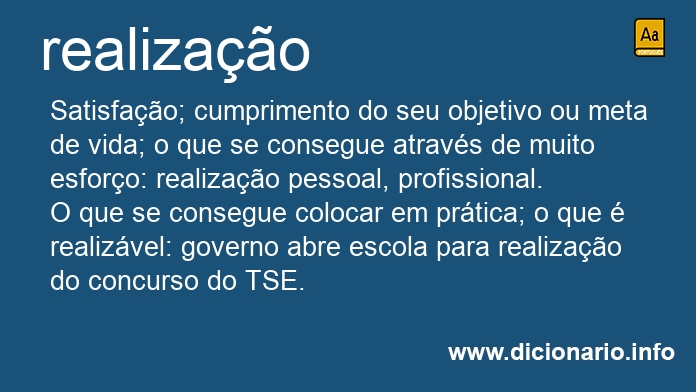 Significado de realizao