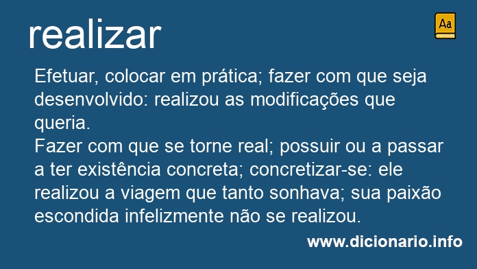 Significado de realizar