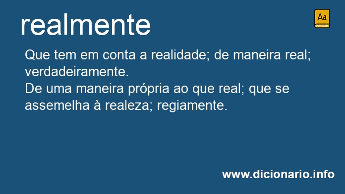 Significado de realmente