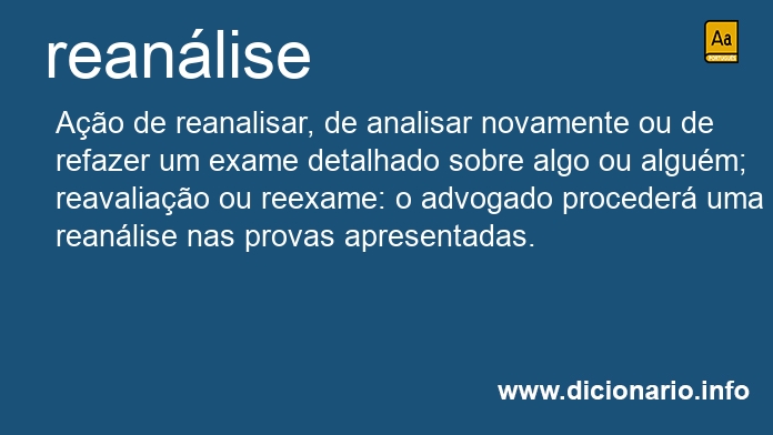 Significado de reanlise