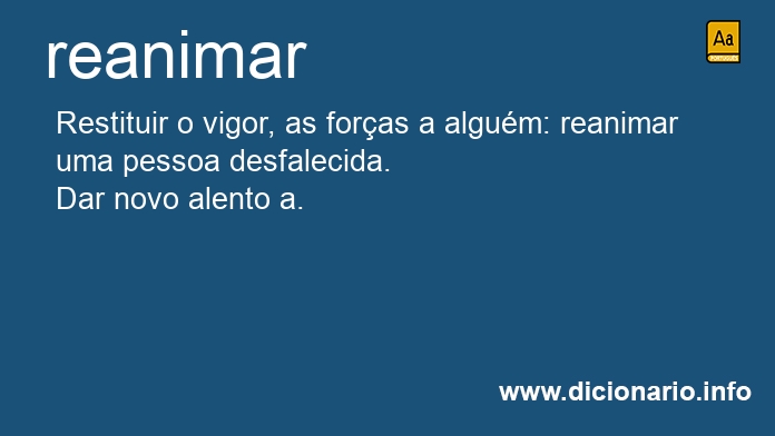 Significado de reanimar