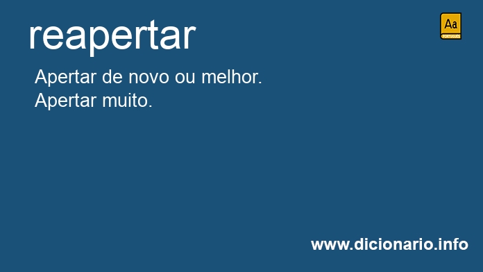 Significado de reapertei