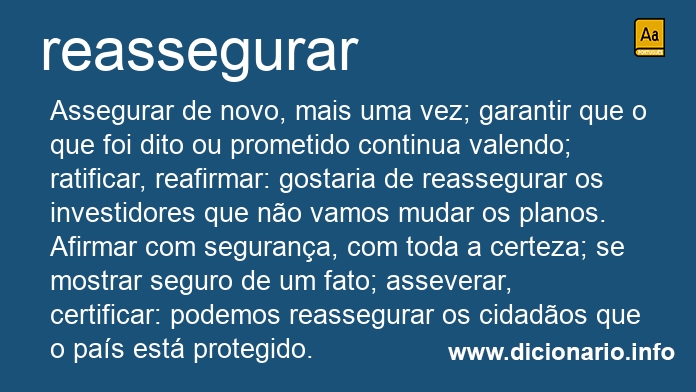 Significado de reassegurado