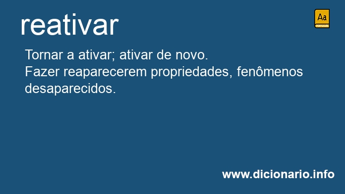 Significado de reativamos
