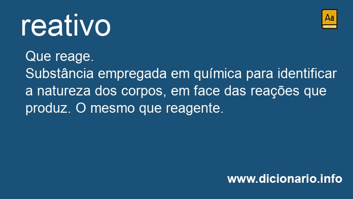 Significado de reativo