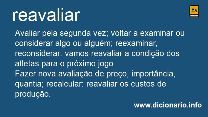 Significado de reavalio