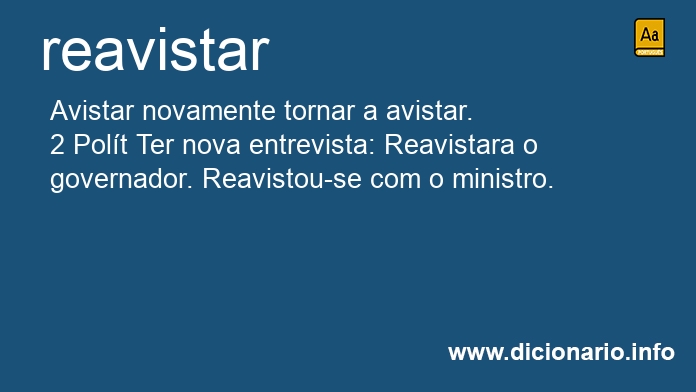 Significado de reavistar