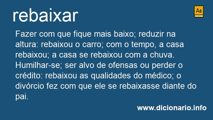 Significado de rebaixar