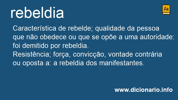 Significado de rebeldia