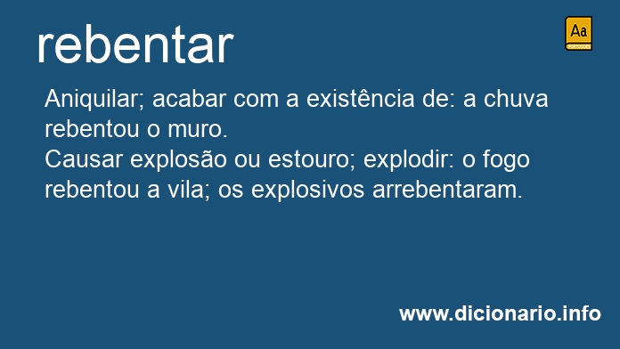 Significado de rebentar