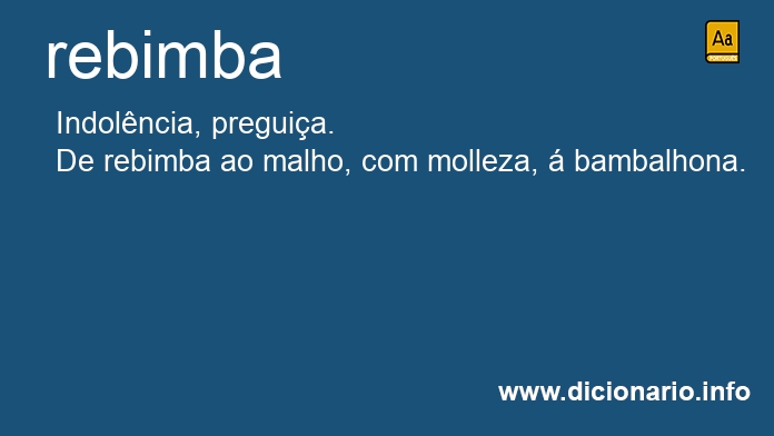 Significado de rebimba