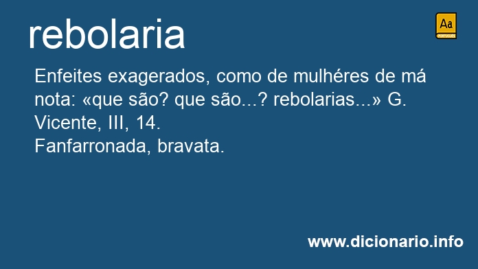 Significado de rebolaria