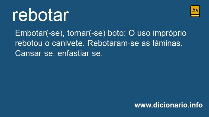 Significado de rebotou