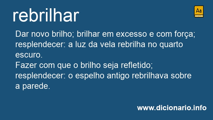 Significado de rebrilhando
