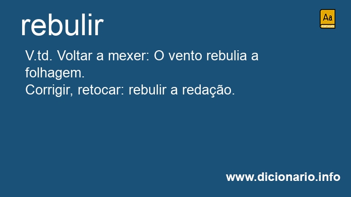 Significado de rebulir