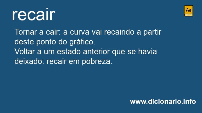Significado de recaias