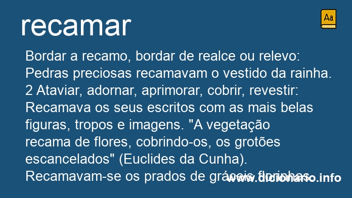 Significado de recamavam