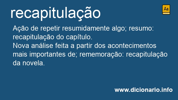 Significado de recapitulao