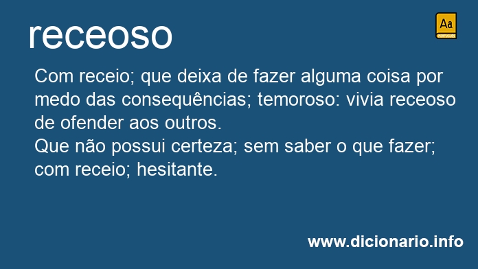 Significado de receosos