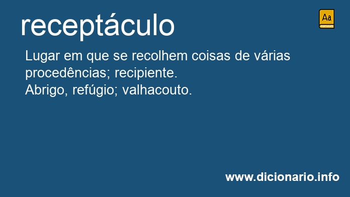 Significado de receptcula