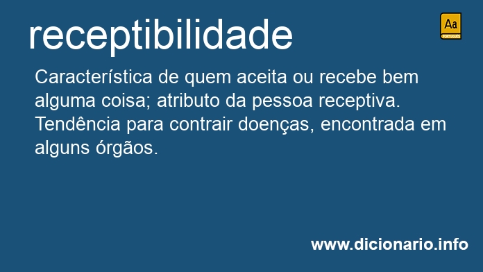 Significado de receptibilidade